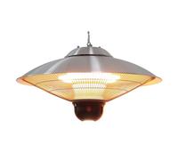 Chauffage de terrasse 2,1kW ARGENT avec lumière intégrée - VELTRON - UFO