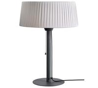 Chauffage de Terrasse Moderne en Acier Autoportant Électrique 1500 W Halogène Portatif Accessoire de Jardin Patio Gris Olleria