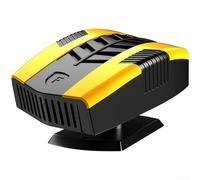 Chauffage de véhicule 12 V avec technologie PTC à chauffage rapide et rotation à 360 degrés, chauffage d'appoint compact pour enlever le gel et la buée (jaune, 12 V)