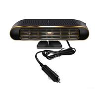 Chauffage de voiture 12 V 120 W antibuée désembuage pare-brise désembuage pour voitures et véhicules tout-terrain, chauffage portable 12 V avec matériau ABS et protection fusible intégrée (noir doré)