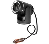 Chauffage de voiture 12 V 120 W avec fonction chauffage et ventilation, pivotant à 360°, pour dégivrage et désembuage rapide du disque, compact, pour voitures, SUV, vans et camions (noir)