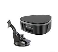 Chauffage de voiture 12 V Dégivreur 120 W Chauffage rapide Chauffage soufflant portable 12 V avec support réglable Désembuage pour pare-brise 120 W Double chauffage intérieur compact 12 V Silencieux