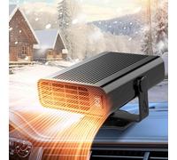Chauffage de Voiture, 12V 120W Chauffage et Dégivrage de Voiture Portable avec Base Rotative à 360°, 2 en 1 Refroidissement/Chauffage Rapide Allume-cigarette Ventilateur de Voiture pour véhicules