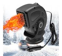Chauffage de Voiture 12V 150W Degivreur Pare Brise, Chauffage Voiture 2 en 1 Chauffage Rapide, Chauffage d'intérieur de Voiture avec Allume-Cigare, Chauffage Soufflant Voiture, 360 ° Rotatif