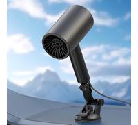 Chauffage de voiture 150 W 12 V 2 en 1 pour chauffage et refroidissement rapide - Dégivrage de pare-brise de voiture - Désembuage pour voitures SUV (noir)