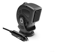 Chauffage de voiture compact 12 V 120 W avec rotation à 360 degrés pour dégivrage du pare-brise et mode ventilateur d'été, portable et adapté à tous les véhicules 12 V (noir)