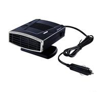 Chauffage de voiture haute performance 12 V avec élément chauffant de 150 W, souffleur chaud portable pour dégivrage des vitres de voiture, support réglable à 360 °, pour camions et voitures, noir