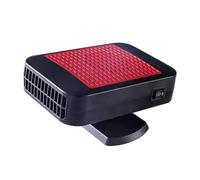 Chauffage de Voiture Portable 12V, Ventilateur Chauffant et Rafraîchissant 2-en-1, Désembueur et Dégivreur de Pare-Brise, Orientation à 360° avec Connecteur Allume-Cigare pour Voiture, SUV et Van