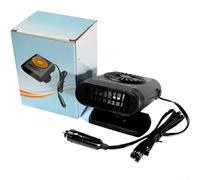 Chauffage de voiture portable 200 W 12 V avec support double tension pour dégivrage rapide du pare-brise et du gel dans différents types de véhicules (Noir)
