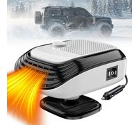 Chauffage Desembuage Voiture, Portabilité Chauffage Allume Cigare 12V Voiture, Chauffage De Voiture avec Rotation à 360 DegréS Chauffage Voiture pour Tous Les VéHicules Chauffage pour Voiture (Blanc)