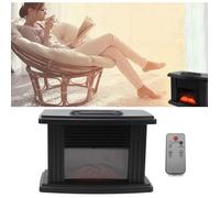 Chauffage d'espace Conception de cheminée réaliste 1000W Affichage de la température LED PTC Chauffage rapide Portable pour la mais