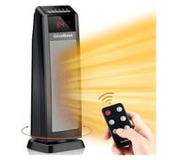 Chauffage d'espace de 24 pouces, chauffage électrique portable à chauffage rapide avec télécommande et minuterie, surchauffe et basculement de sécurité(Style B - 24in)