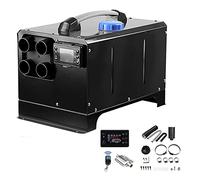 Chauffage diesel 5 kW, kit de chauffage de stationnement portable avec télécommande et écran LCD, tout-en-un, 4 sorties d'air, pour tente, voiture, camping-car, camion, caravane, remorque, camping-c