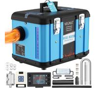 Chauffage Diesel 8 KW 12V/24/220V Tout-en-Un Portable Chauffage à Air Diesel,0,16-0,52 L/h Réchauffeur d'air Diesel 8-36 ℃ Réglable 15-20 m² Contrôle Intelligente LCD Réservoir 5 L pour Bateau Auto