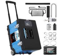 Chauffage Diesel 8 kW, Réchauffeur d'Air Diesel Tout-en-Un 12/24/230 V, Télécommande et Écran d'Affichage, Portable pour Voiture Bateau Camping-car