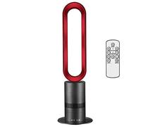 Chauffage électrique 1950 W en céramique, ventilateur chaud et froid de 33,5 pouces, ventilateur sans lame oscillant à 90 °, protection contre le renversement/surchauffe, filtre à air HEPA red