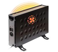 Chauffage électrique 2000W avec ventilateur LUX8B Chauffage mobile Radiateur électrique Convecteur Chauffage électrique Thermostat noir
