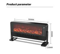 Chauffage électrique à convection de 2000 W, contrôle de la température à trois vitesses, chaud et froid réglables, télécommande