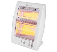 Chauffage Électrique à Halogène 2 Niveaux Puissance, Portable 2 Éléments Quartz, 800W, Blanc, Adler, AD 7709