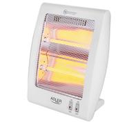 Chauffage Electrique à Halogène 2 Niveaux Puissance, Portable 2 Eléments Quartz,, AD 7709, 800, Blanc