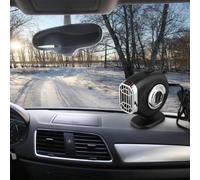 Chauffage électrique de voiture 12 V 150 W avec fonction désembuage et dégivrage, ventilateur portable pour enlever le givre du pare-brise et le confort des passagers arrière par temps froid (12 V