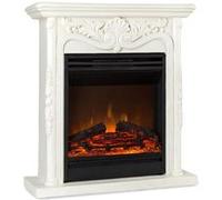 Chauffage électrique - Klarstein Etna Pozzolana - Fausse cheminée - 1800W - Télécommande - Blanc Blanc G