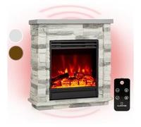 Lienz 1800W 60cm Cheminée électrique Gris Clair/Brun