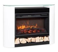 Chauffage électrique - Klarstein Studio 10 Arc - Fausse cheminée électrique - 1800W - Minuterie - Télécommande - Blanc Blanc G