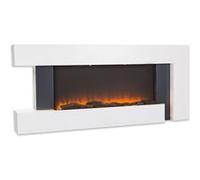 Chauffage électrique - Klarstein Studio Light & Fire 2 - Fausse cheminée - 1000/2000W - Télécommande - Blanc Blanc G