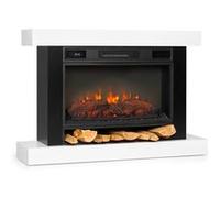 Chauffage électrique - Klarstein Vulsini Hideaway - Fausse cheminée - 1900W - Télécommande - Blanc Blanc G