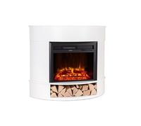 Klarstein Cheminée Electrique d'Intérieur, Chauffage Electrique de 1800W, Fausse Cheminée Decorative avec Effet Flamme en LED, Télécommande Inclus, Programmable, Minuterie, Thermostat Réglable