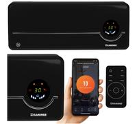 Chauffage électrique mural wifi 2000w, rideau d'air en céramique, application lcd + télécommande noir