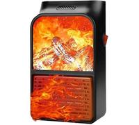 Chauffage électrique portable pour chambre, mini ventilateur à flamme 3D, télécommande, mural, silencieux, économique