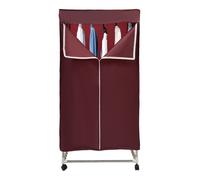 Chauffage électrique Séchoir à linge pliable avec roulettes Écran tactile 70x50x150cm bordeaux