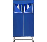 Chauffage électrique Séchoir à linge pliable avec roulettes Timer 70x50x150cm bleu