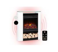 Chauffage électrique - Studio 5 Arc - Fausse cheminée -1800W - Minuteur - Télécommande - Blanc
