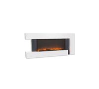 Chauffage électrique - Studio Light & Fire 2 - Fausse cheminée - 1000/2000W - Télécommande - Blanc
