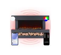 Klarstein Cheminee Electrique Effet Flamme, Cheminée Electrique Decorative Chauffante de 2000W, Télécommande et Minuterie, Fausse Cheminée a LED, Chauffage Cheminée Électrique Murale a Poser