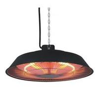 Chauffage électrique suspendu - 1500w - noir