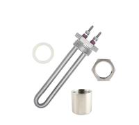 Chauffage Élément chauffant à Immersion en acier inoxydable DN25, avec filetage BSP 1 ", élément chauffe-eau 32mm, 220V, 500W/800W/1000W(Heater thread nut,220V_1KW)