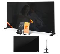 Chauffage en verre infrarouge noir - KESSER - 500W - Détection de fenêtre ouverte - Télécommande - Pose au sol ou murale