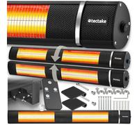 CHAUFFAGE EXTERIEUR - TECTAKE - Radiateur infrarouge SOLARIS HORIZON 3000W boîtier en aluminium 3 niveaux de puissance