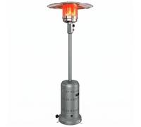 Chauffage extérieur terrasse - Outsunny - portable 13 kw niveaux de chauffe réglables roulettes - métal - 82x82x223cm - gris
