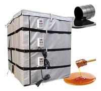 Chauffage industriel avec régulateur de température - Couverture chauffante réglable pour fûts, réservoirs de gaz et conteneurs de stockage de 190 litres