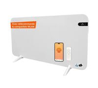 Chauffage infrarouge 600W avec affichage - Mur/sol - WIFI App + télécommande - avec support serviette | Könighaus | Smart Dual