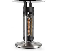 blumfeldt Primal Heat 65 - Chauffage extérieur infrarouge, Radiateur rayonnant sur pied, puissance de 1200 W, indice de protection IP24, Capteur infrarouge intégré, hauteur: 65 cm, argent