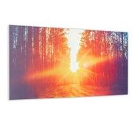 Radiateur infrarouge KLARSTEIN Wonderwall Air Art Infinite - Chauffage électrique - 720W - Motif sentier forestier - Fixation