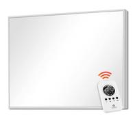 Chauffage infrarouge mural blanc - KESSER - 800 W - Avec télécommande thermostatique - 28 programmes - Thermostat inclus