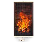 Chauffage infrarouge Thermostat Chauffage d'image Panneau de chauffage infrarouge Radiateur électrique 430W avec motif cheminée
