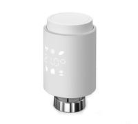 Chauffage intelligent TRV Head 5-30C Économie d'énergie | Télécommande par application, portée 5-30 C, économise 15 % d'énergie, s'adapte aux valves standard, nécessite un hub